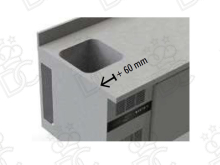 Sink Basin Above Motor Compartment - 340 x 340 x H 200 + 60 mm