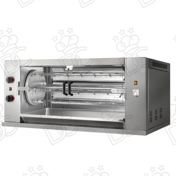 Planetary countertop rotisserie in LPG/Natural Gas - 4 spits - up to 24 chickens