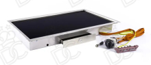 Built-in glass-ceramic fry-top - smooth surface - with drip tray and remote control and frame