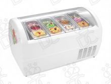 Conservatore gelato professionale da banco Medi - 4 vasche 6,5 lt