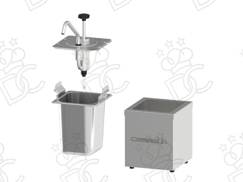 Single sauce dispenser - GN 1/6 container