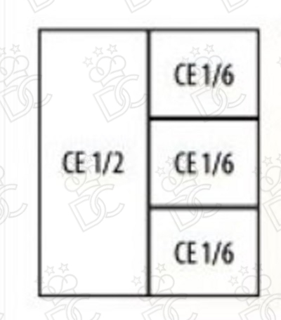 Combinaison n°1 panier 1/2 + n°3 paniers 1/6