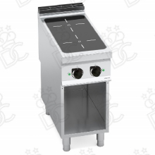 Cuisinière à induction 2 zones sur compartiment ouvert