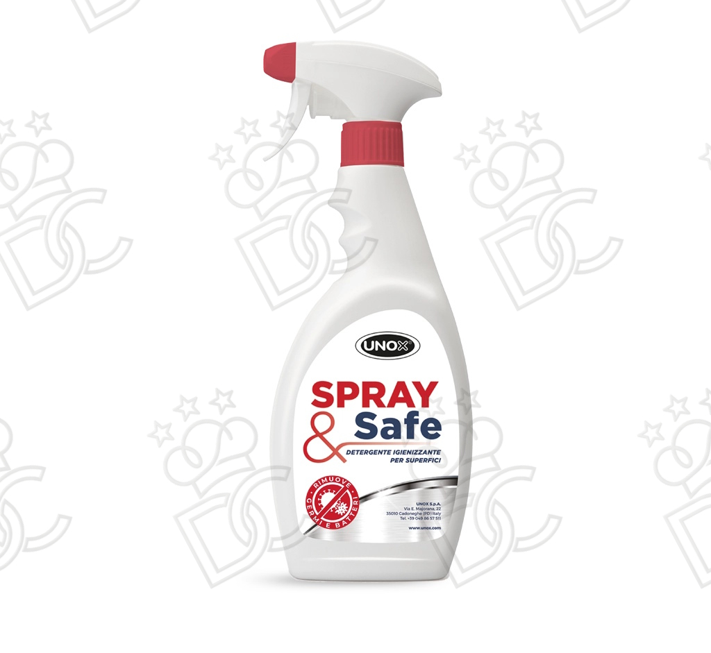 SPRAY&Safe - Spray détergent assainissant pour surfaces - 12x0,75lt