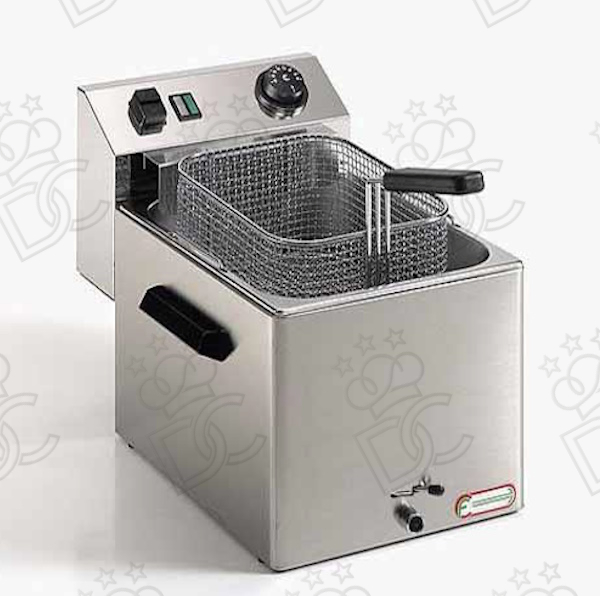 Countertop electric fryer - 7 litre capacity - with oil drain tap
