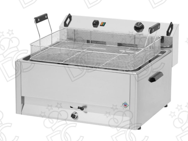 Friteuse électrique pour pâtisserie - capacité 16 litres - avec robinet de vidange d'huile