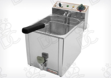 Countertop electric fryer - 10 litre capacity - removable tank - with oil drain tap