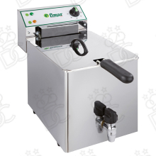 Countertop electric fryer - 8 litre capacity - with oil drain tap