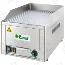 Electric Fry-Top - chrome-plated and striped surface