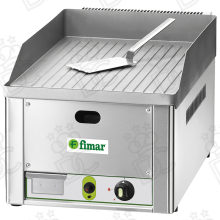 Fry-Top gas surface  in striped sandblasted steel