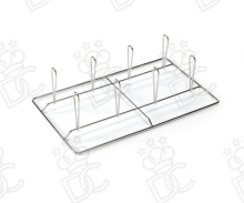 8-position chicken rack in stainless steel GN 1/1 h160