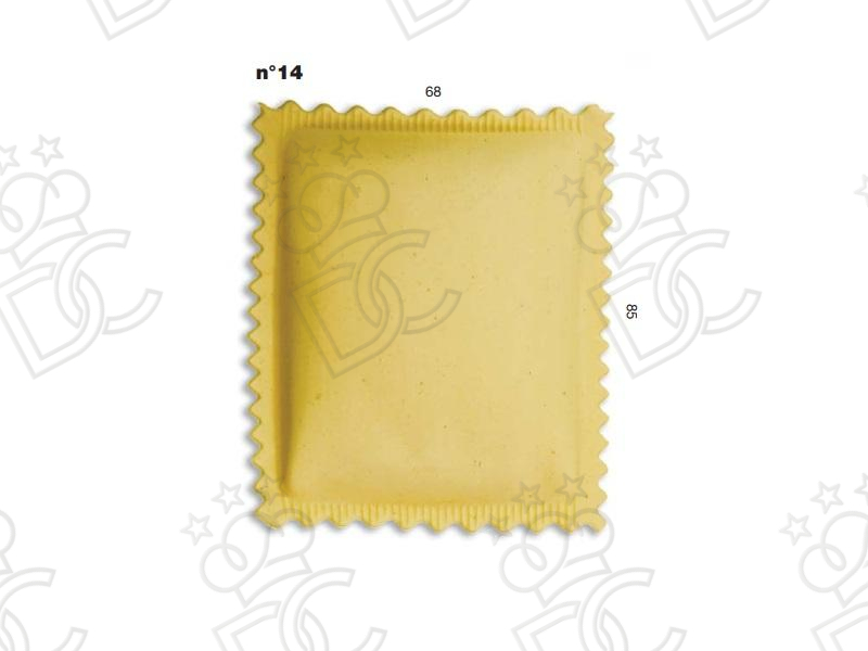 Stampo ravioli N° 14 - Dim. mm 85x68 -  Peso gr 44