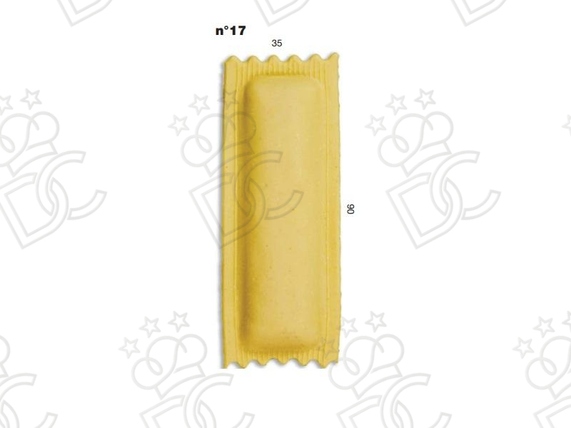 Ravioli mold No. 17 - Size mm 35x90 - Weight gr 17