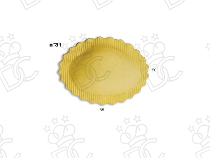 Ravioli mold No. 31 - Size mm 65x50 - Weight gr 19