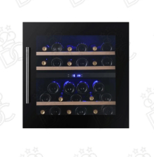 Cave à vin réfrigérée - n° 28 bouteilles (12+16) - inox