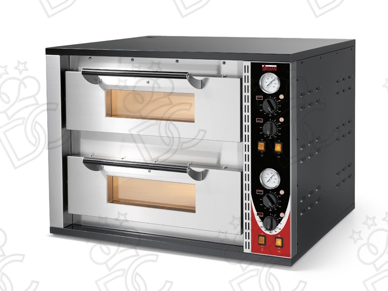 Lipari countertop electric pizza oven - 2 baking chambers - 230V