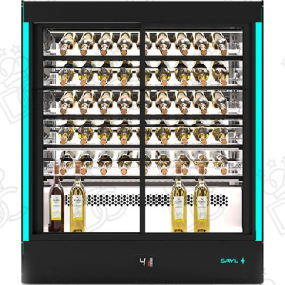 Vitrine réfrigérée d’exposition pour vins 50 bouteilles - accès frontal et accès arrière