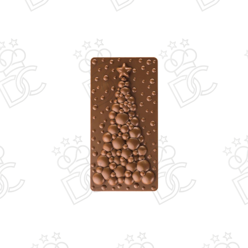 Chocolate bar mold BUBBLE TREE - 3 cavities mm 154x77x13h
