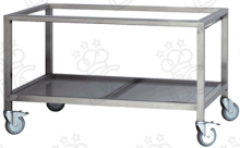 Support ouvert sur roulettes en acier inox pour modèles 4MR et 8MR