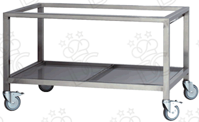 Open stainless steel stand on wheels for 4MR and 8MR models