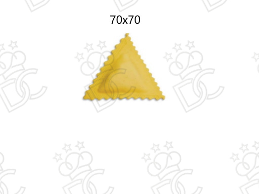 Trafila in bronzo per ravioli triangolari mm 70x70x70