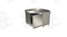 Table armoire d’angle - Porte battante - Une étagère intérieure - AVEC DOSSIER - DÉCOUVREZ LES VARIANTES DISPONIBLES