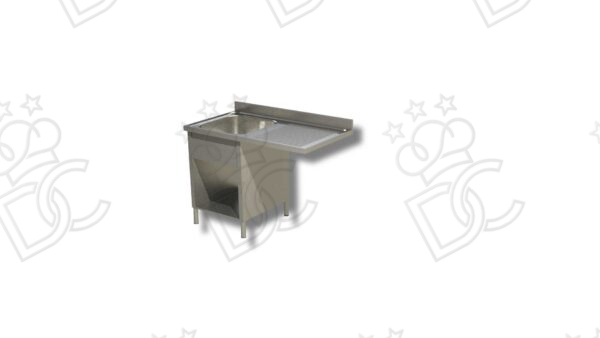 Lavatoio 1 vasca su fianchi + gocciolatoio dx e vano lavastoviglie