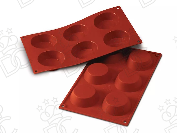Food-grade silicone mold for No. 6 Tartlets mm Ø70 x 20 h