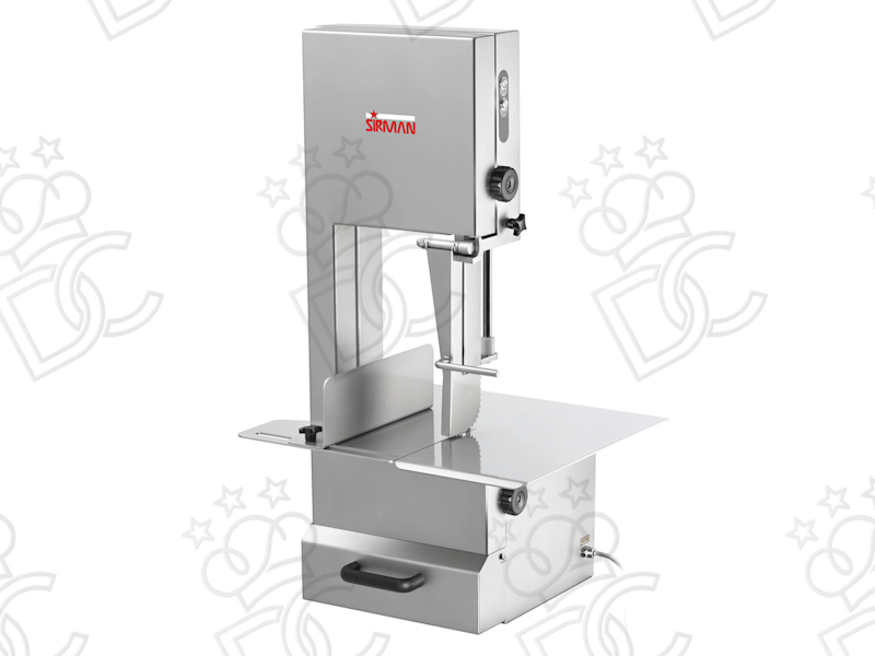 Scie à os sur pied en acier inox - longueur de lame 2020 mm - monophasé