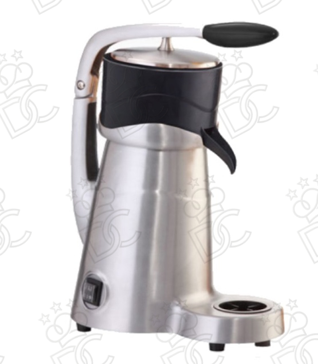 Presse-agrumes 180W avec ogive et couvercle en acier inoxydable