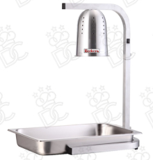 Chauffe-plats à infrarouge en aluminium - bac GN 1/2