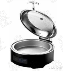 Chafing dish con coperchio in vetro