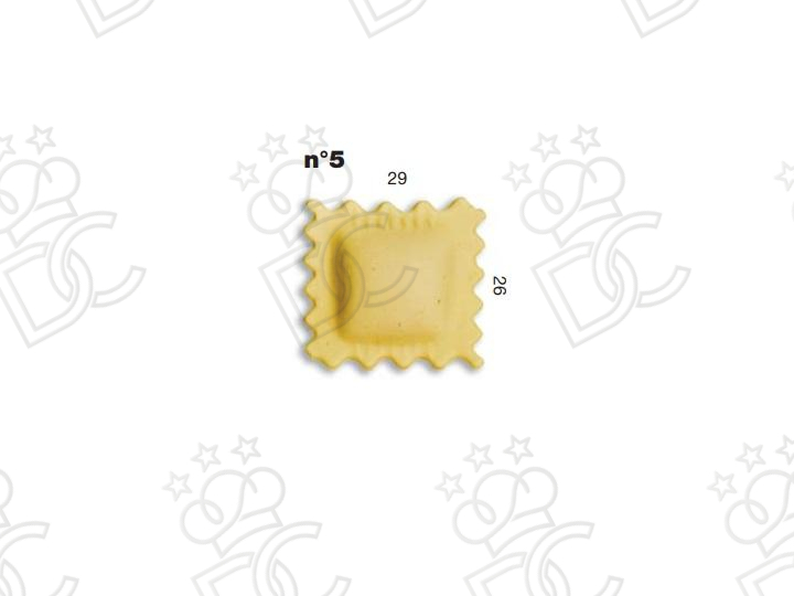 Ravioli mold No. 5 - Size mm 29x26 - Weight g 2.8