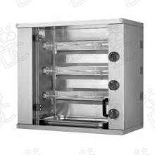 Rôtissoire snack de comptoir à gaz - 3 broches - max 9 poulets